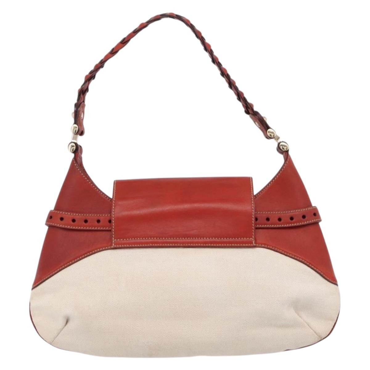 Gucci Horsebit Gg Canvas And Leather Beige Canvas Tote Bag Bag (Pre-Owned)