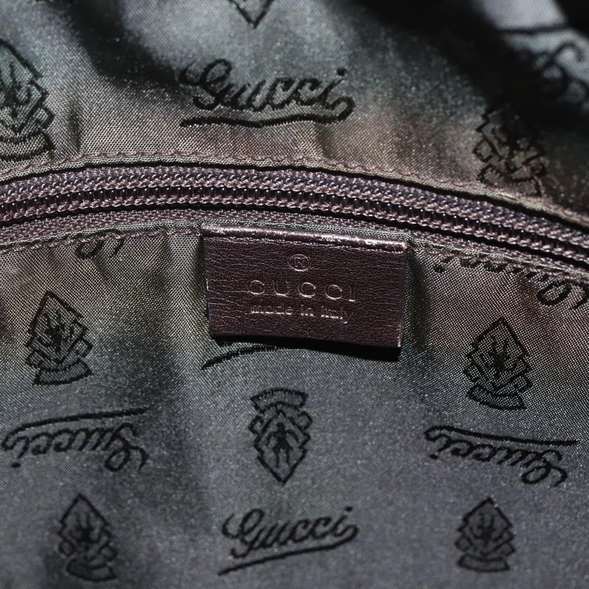 Gucci Front Zip Messenger Guccissima Leather Brown Leather Shoulder Bag Bag (Pre-Owned)