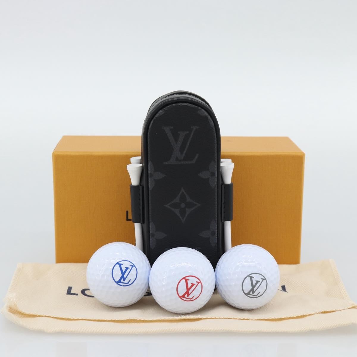 Louis Vuitton Golf Ball Case Monogram Black Canvas Clutche & Pouche Bag (Pre-Owned)