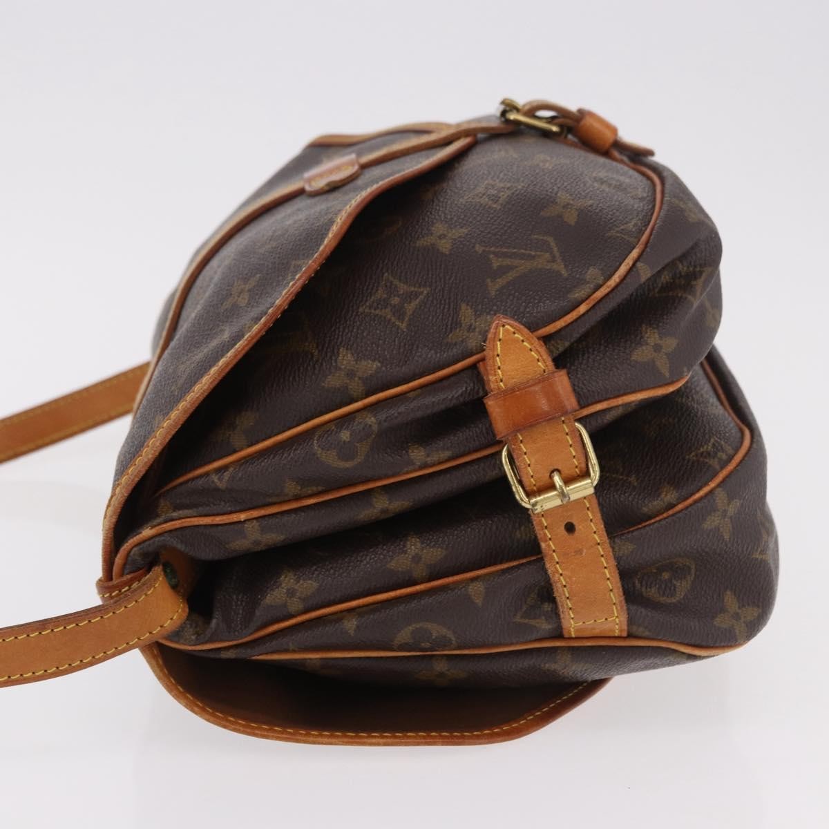 Louis Vuitton Saumur Monogram Canvas Brown Canvas Shoulder Bag Bag (Pre-Owned)