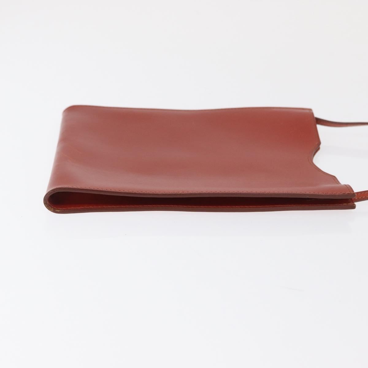 Hermes Onimaitou Leather Red Leather Shoulder Bag Bag (Pre-Owned)