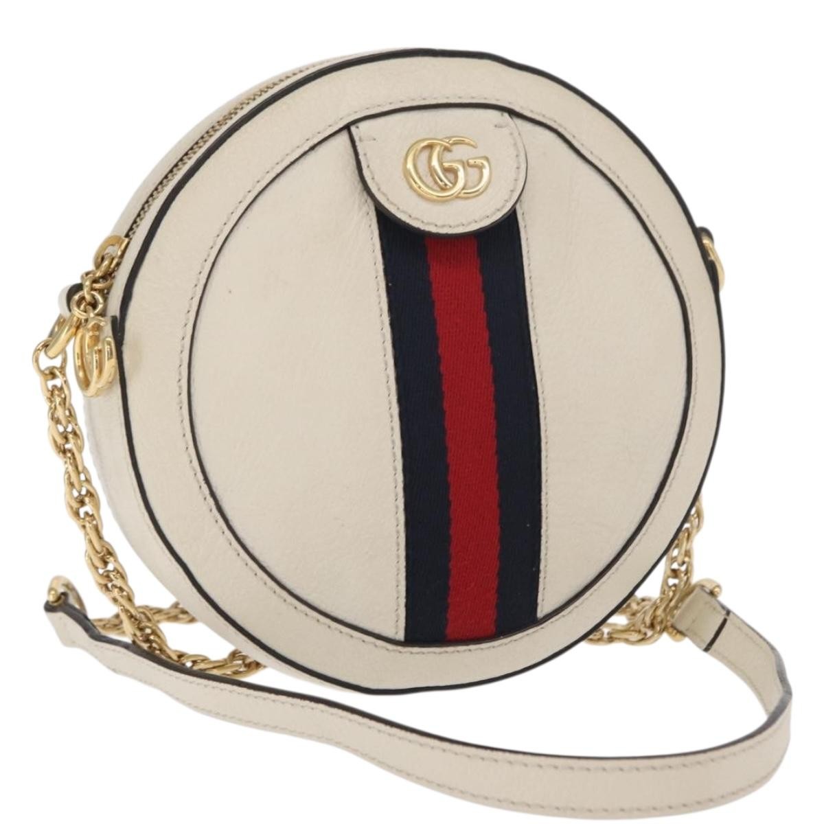 Gucci Gg Marmont Matelasse Leather White Leather Shoulder Bag Bag (Pre-Owned)