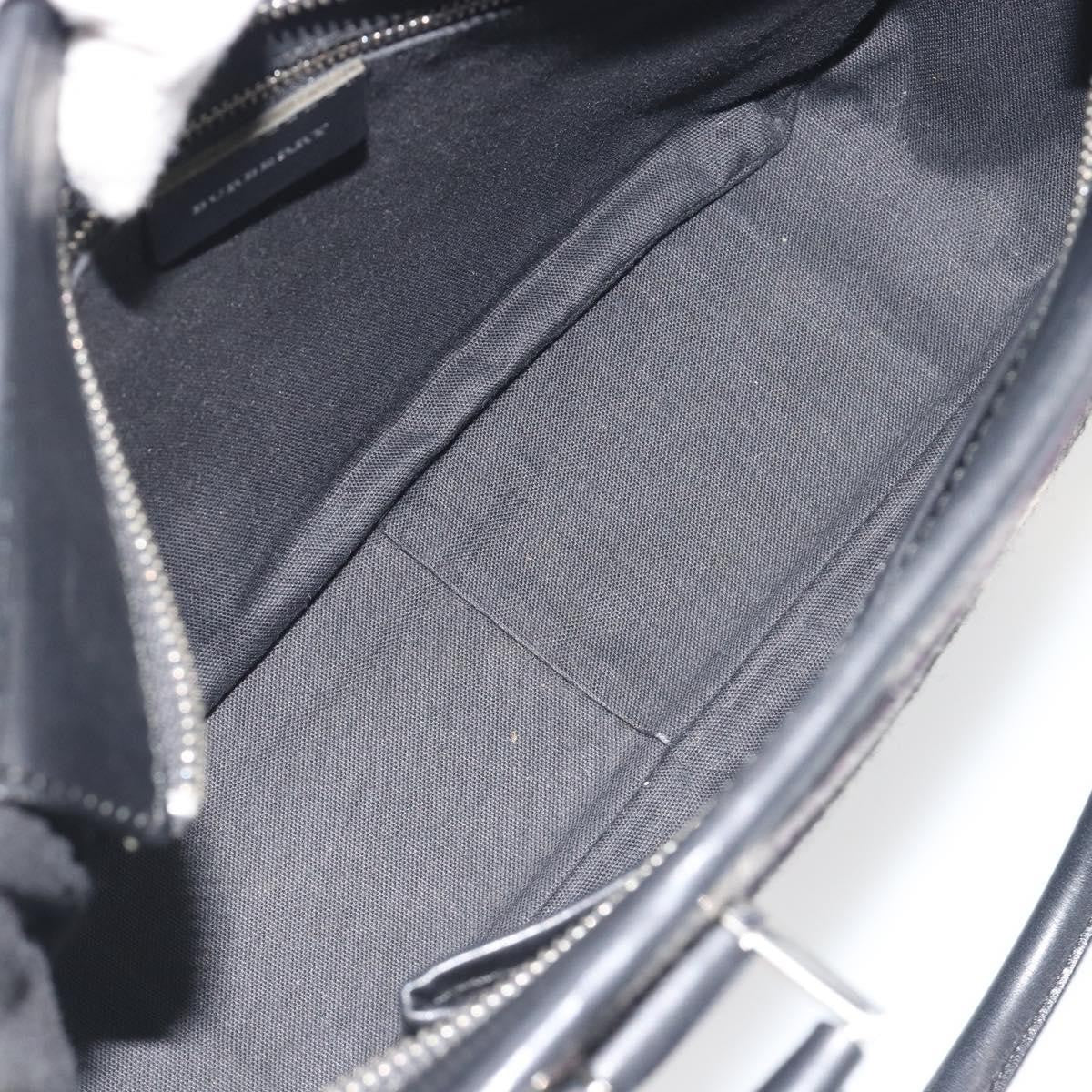 Burberry Nova Check Wool Black Wool Handbag (Pre-Owned)