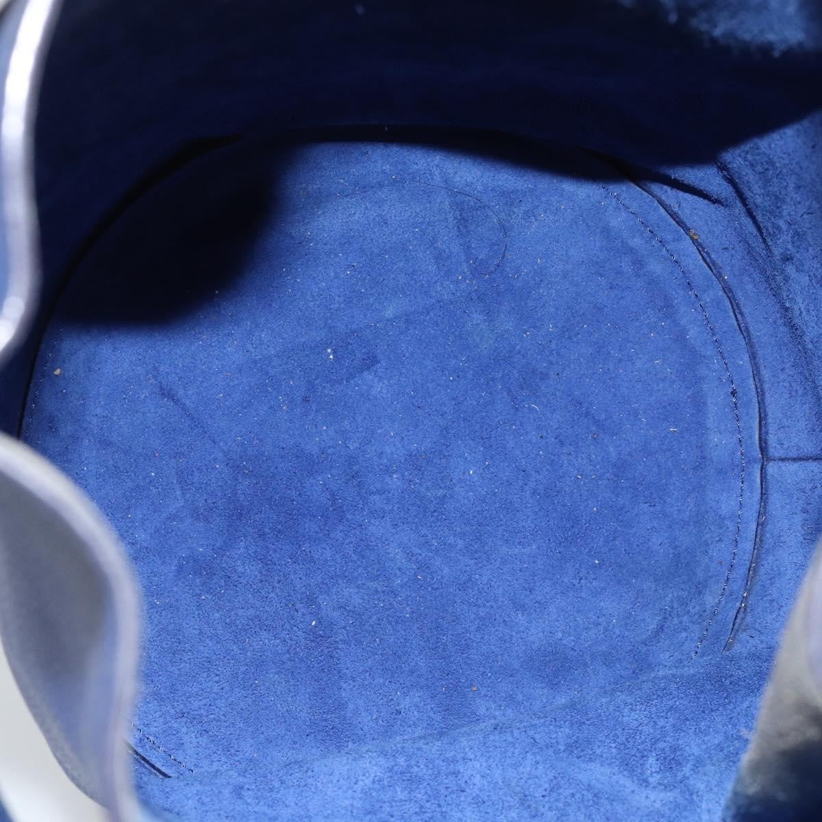 Celine Big Bag Bucket Leather Blue Leather Handbag (Pre-Owned)