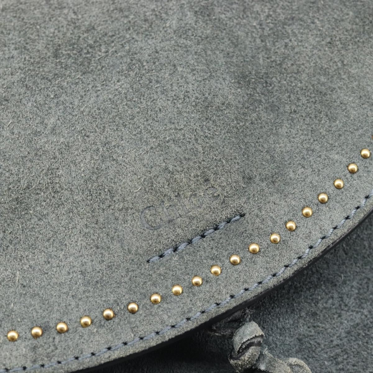 Chloe Hudson Studded Leather Black Leather Handbag (Pre-Owned)