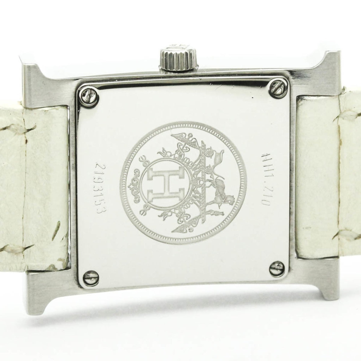 Hermes Heure H Double Tour Quartz Stainless Steel And Leather Watch (Pre-Owned)