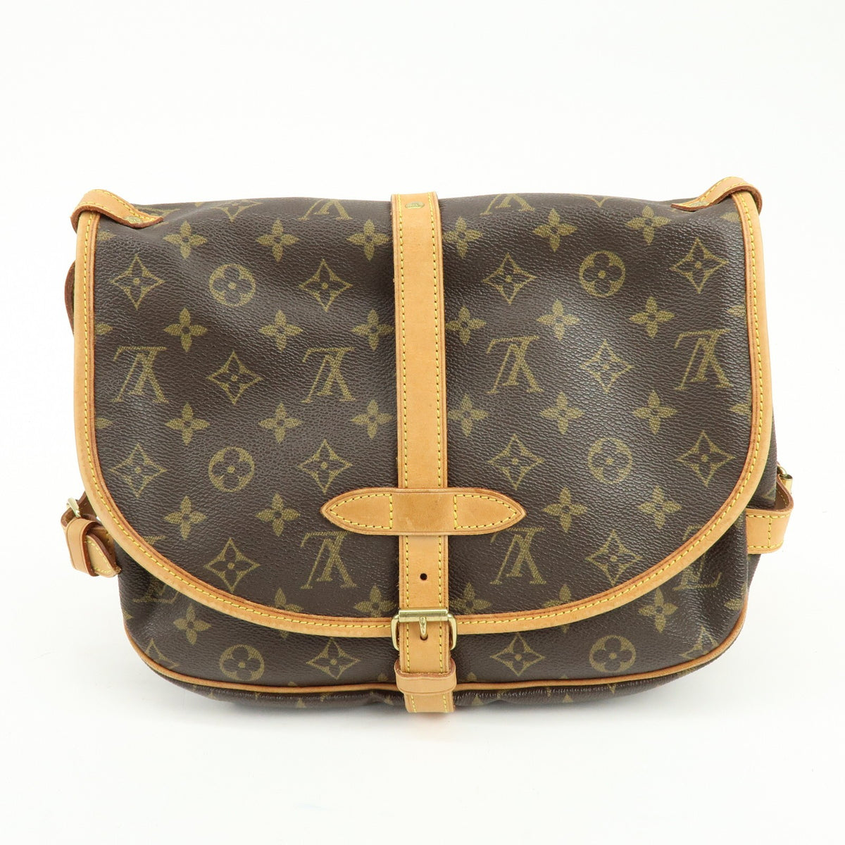 Louis Vuitton Saumur Monogram Canvas Brown Canvas Handbag (Pre-Owned)