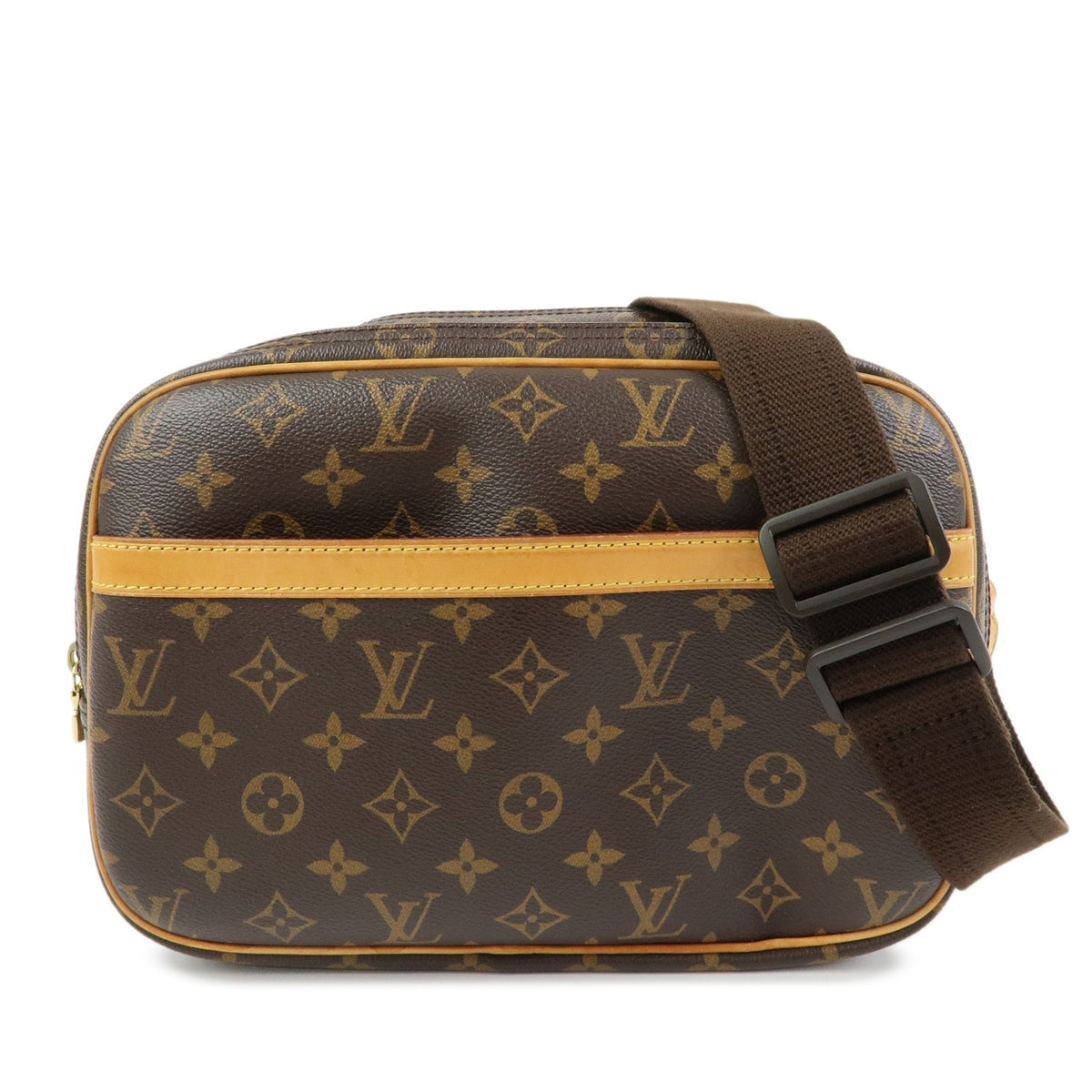 Louis Vuitton Reporter Monogram Canvas Brown Canvas Shoulder Bag Bag (Pre-Owned)