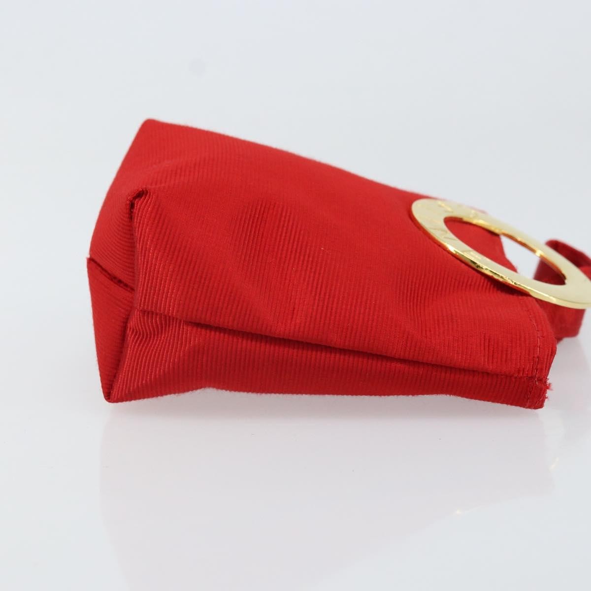 Celine Circle Logo Nylon Red Nylon Clutche & Pouche Bag (Pre-Owned)