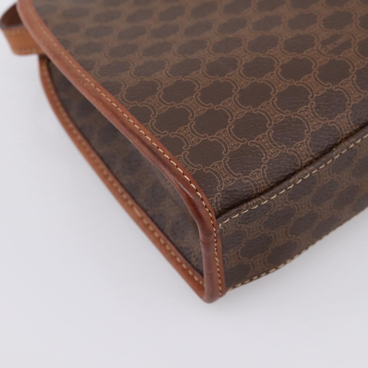 Celine Macadam Shoulder Canvas Brown Canvas Crossbody Bag Bag (Pre-Owned)