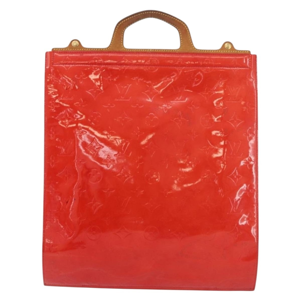 Louis Vuitton Stanton Monogram Vernis Red Patent_Leather Tote Bag Bag (Pre-Owned)