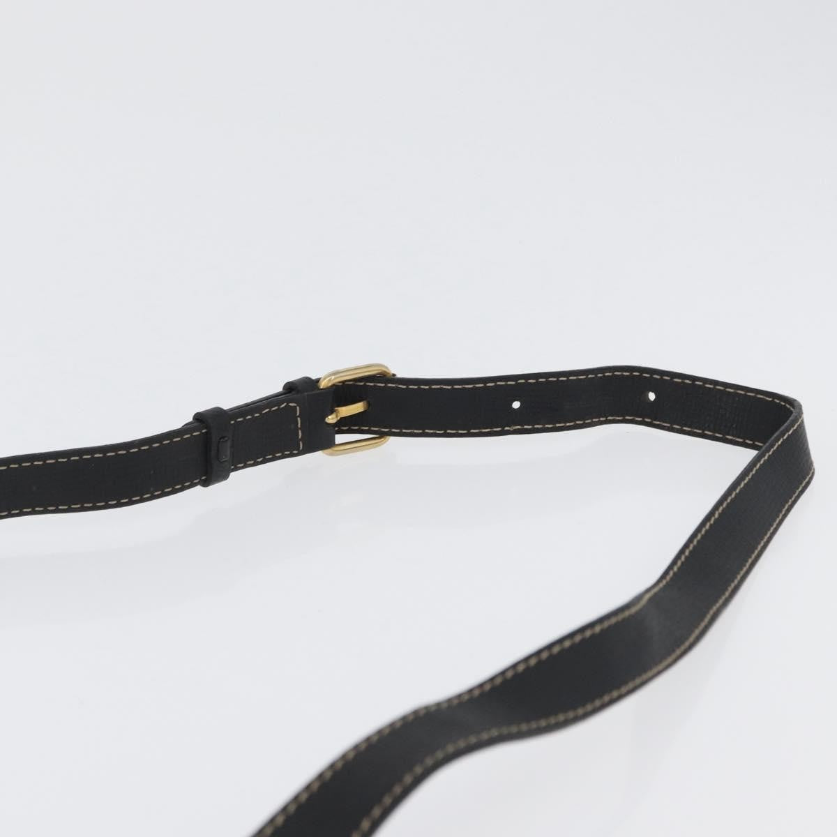 Celine Circle Logo Leather Black Leather Shoulder Bag Bag (Pre-Owned)