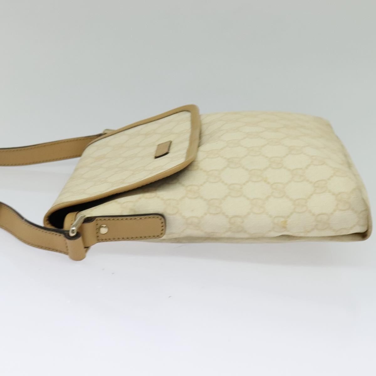 Gucci Flap Messenger Gg Coated Canvas Beige Pvc Shoulder Bag Bag (Pre-Owned)