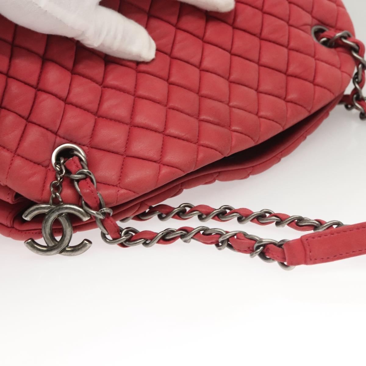 Chanel Matelasse Chain Leather Pink Leather Shoulder Bag Bag (Pre-Owned)