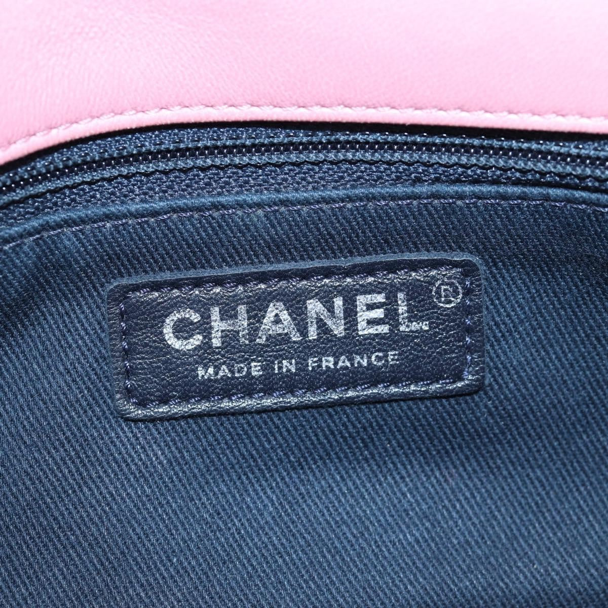 Chanel Flap Shoulder Quilted Lambskin Pink Leather Shoulder Bag Bag (Pre-Owned)