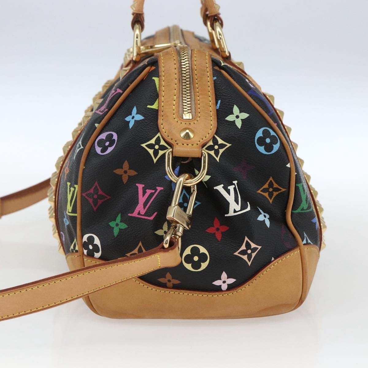 Louis Vuitton Courtney Monogram Multicolor Black Canvas Handbag (Pre-Owned)