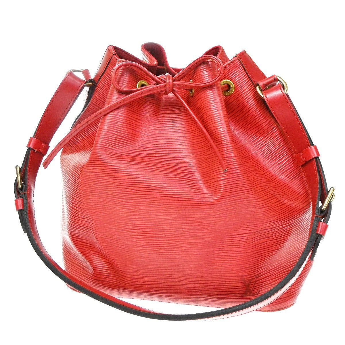 Louis Vuitton Petit Noe Epi Leather Red Leather Handbag (Pre-Owned)