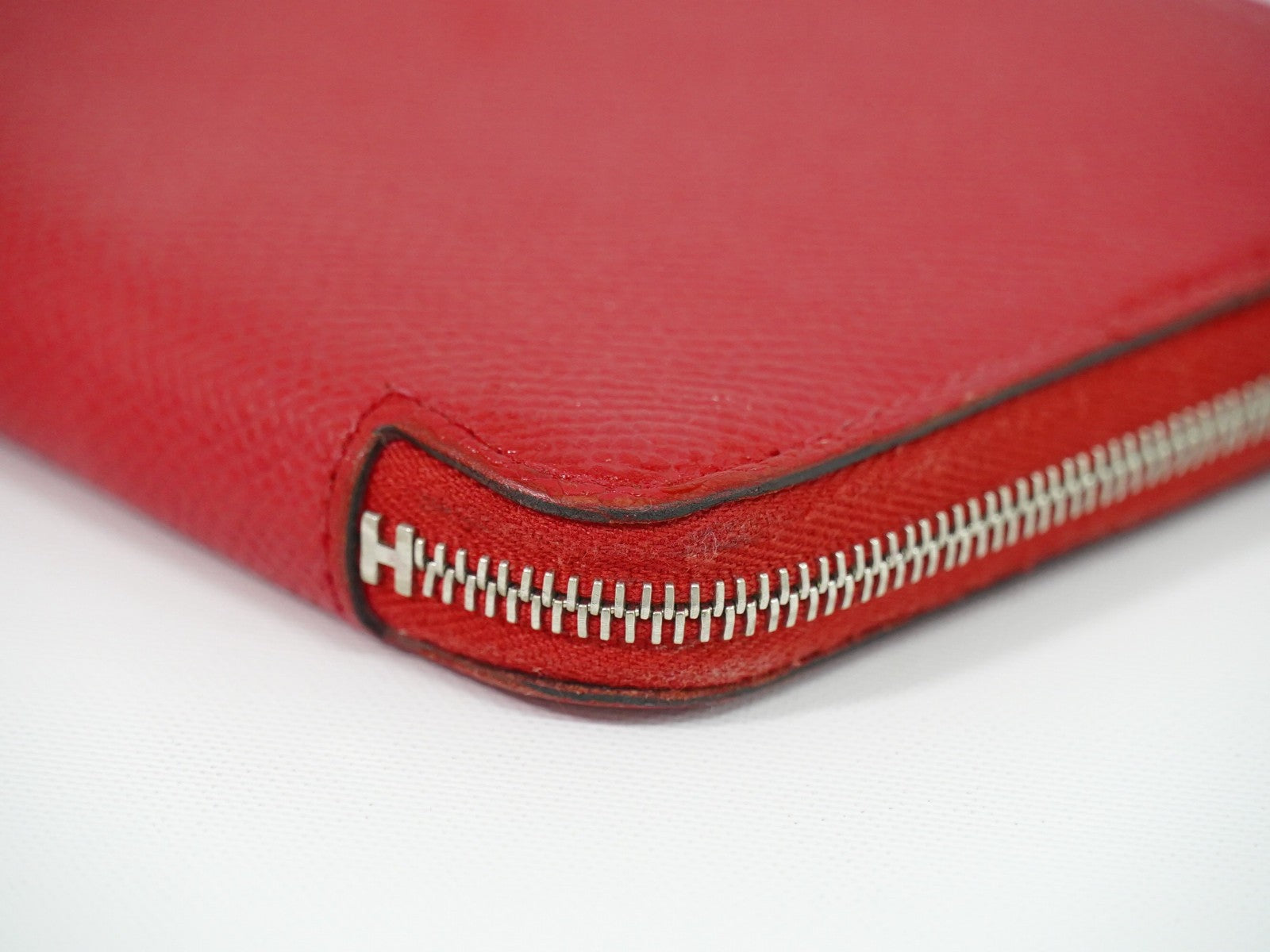 Hermes Azap Zip Around Silk'in Epsom Pink Leather Wallets Accessory (Pre-Owned)