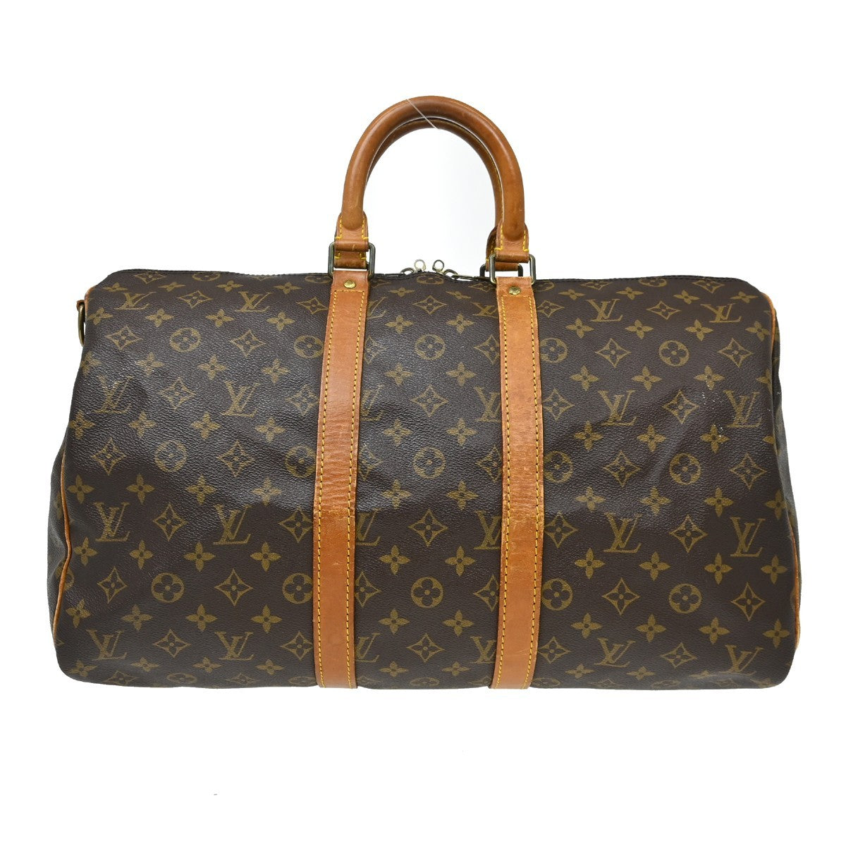 Louis Vuitton Keepall Bandouliere Monogram Canvas Brown Canvas Travel Bag Bag (Pre-Owned)