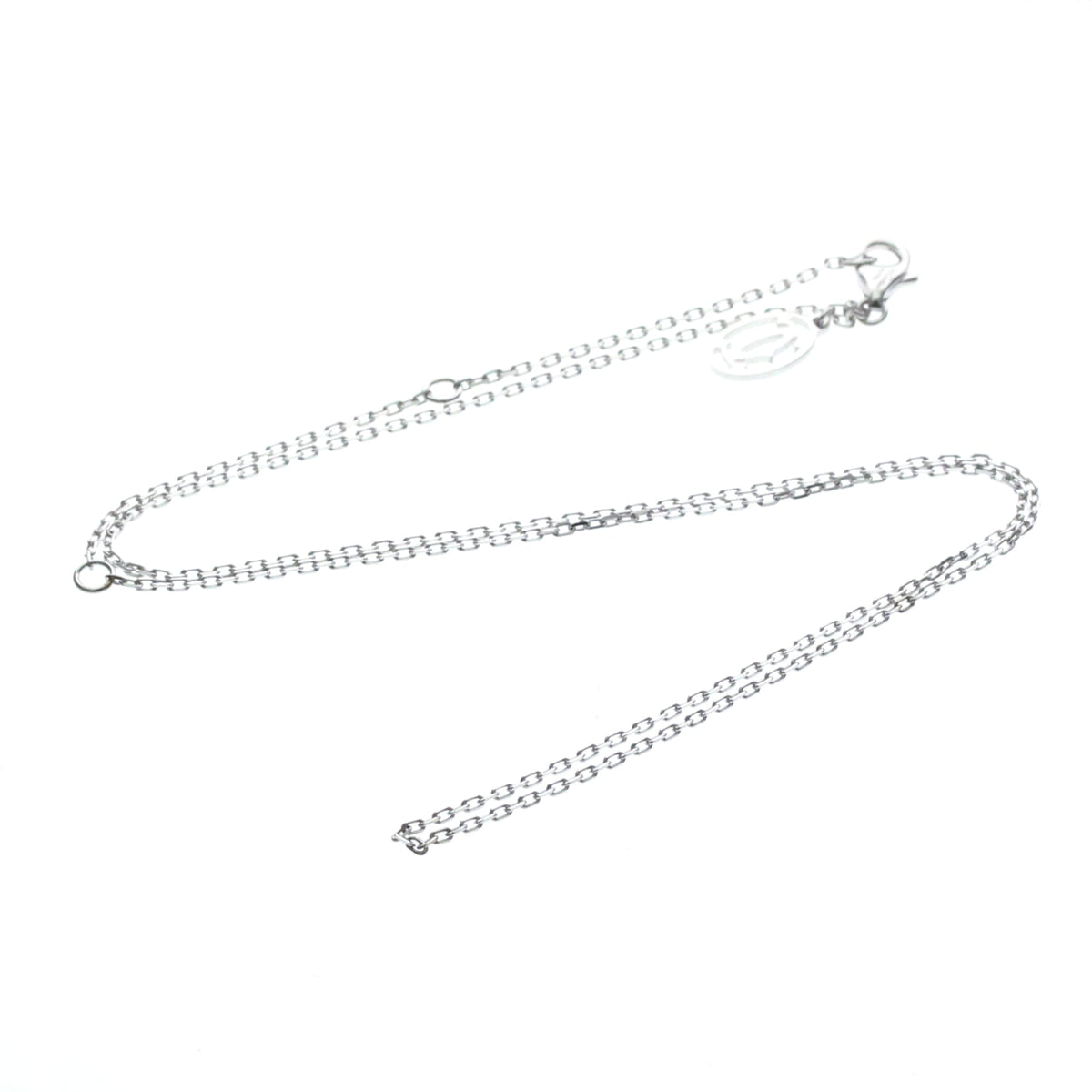 Cartier Chain 18K White Gold Silver White_Gold Necklace Jewelry (Pre-Owned)