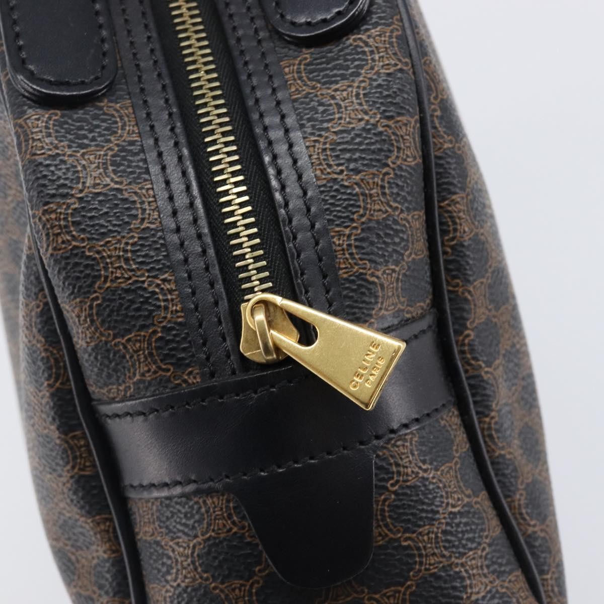 Celine Top Handle Leather Black Pvc Handbag (Pre-Owned)