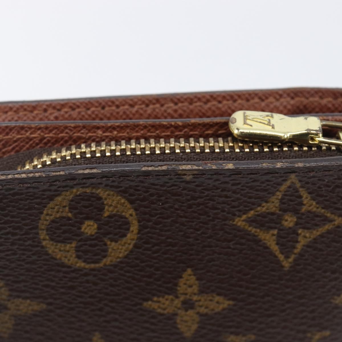Louis Vuitton Compact Zippe Monogram Canvas Brown Canvas Wallets Accessory (Pre-Owned)