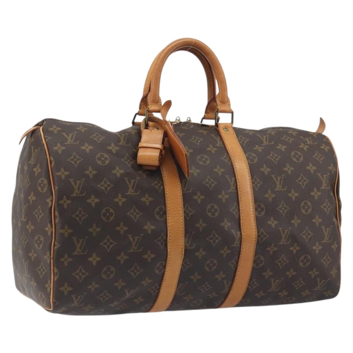 Louis Vuitton Keepall Monogram Brown Canvas Travel Bag Bag (Pre-Owned)