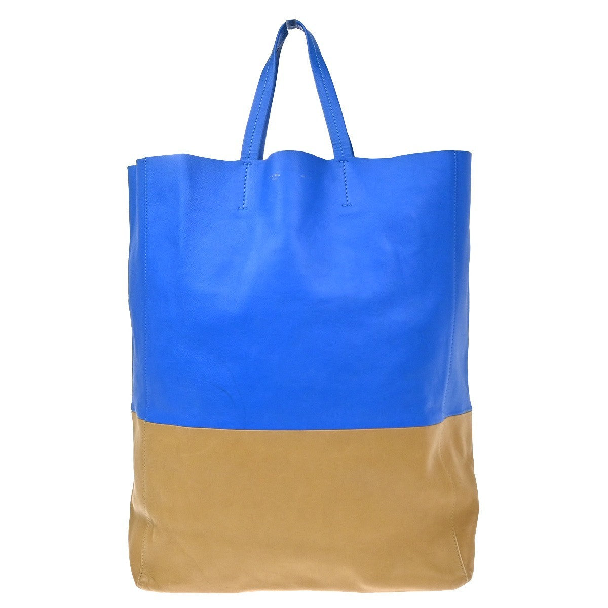 Celine Vertical Bi-Cabas Tote Leather Multicolour Leather Tote Bag Bag (Pre-Owned)