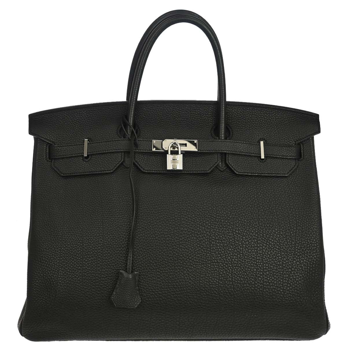 Hermes Birkin Black Togo With Palladium Hardware Black Calfskin Handbag (Pre-Owned)