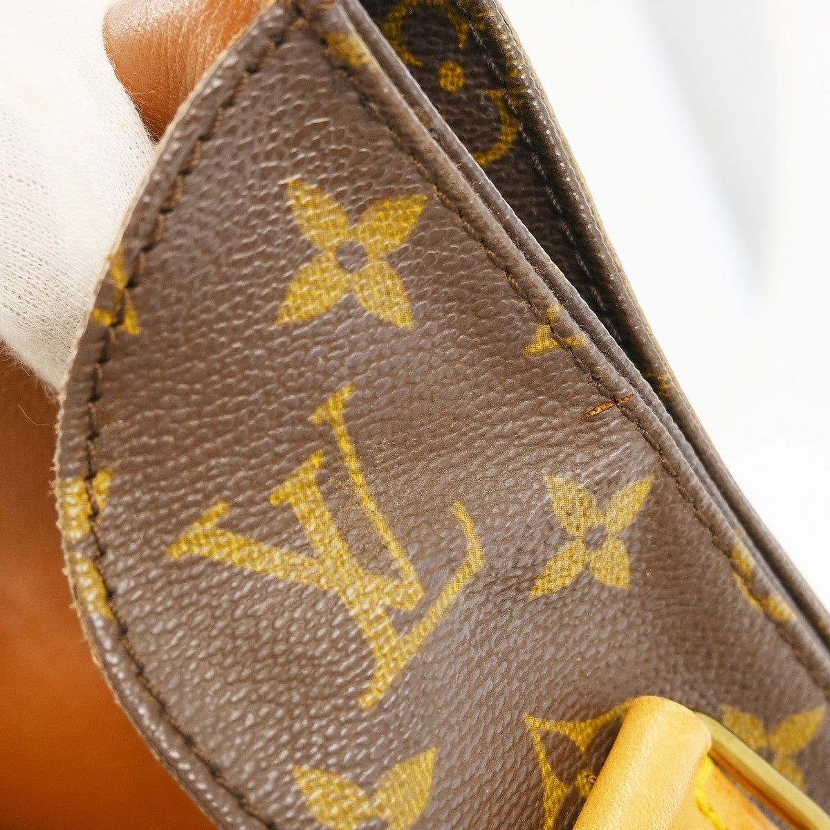 Louis Vuitton Cartouchiere Monogram Canvas Brown Canvas Shoulder Bag Bag (Pre-Owned)