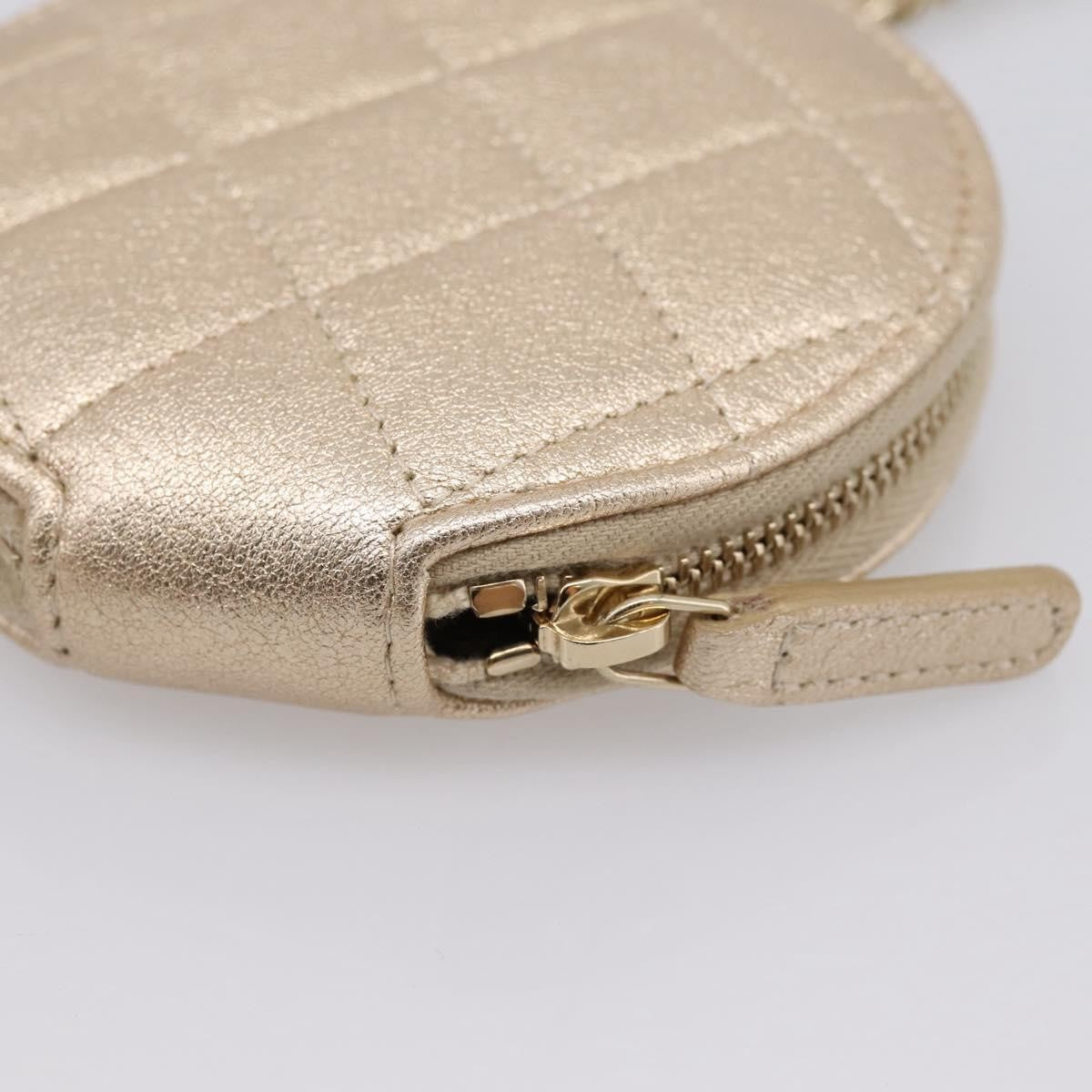 Chanel Pearl Crown Cc Multi Pouches Wristlet Quilted Lambskin Gold Leather Clutche & Pouche Bag (Pre-Owned)