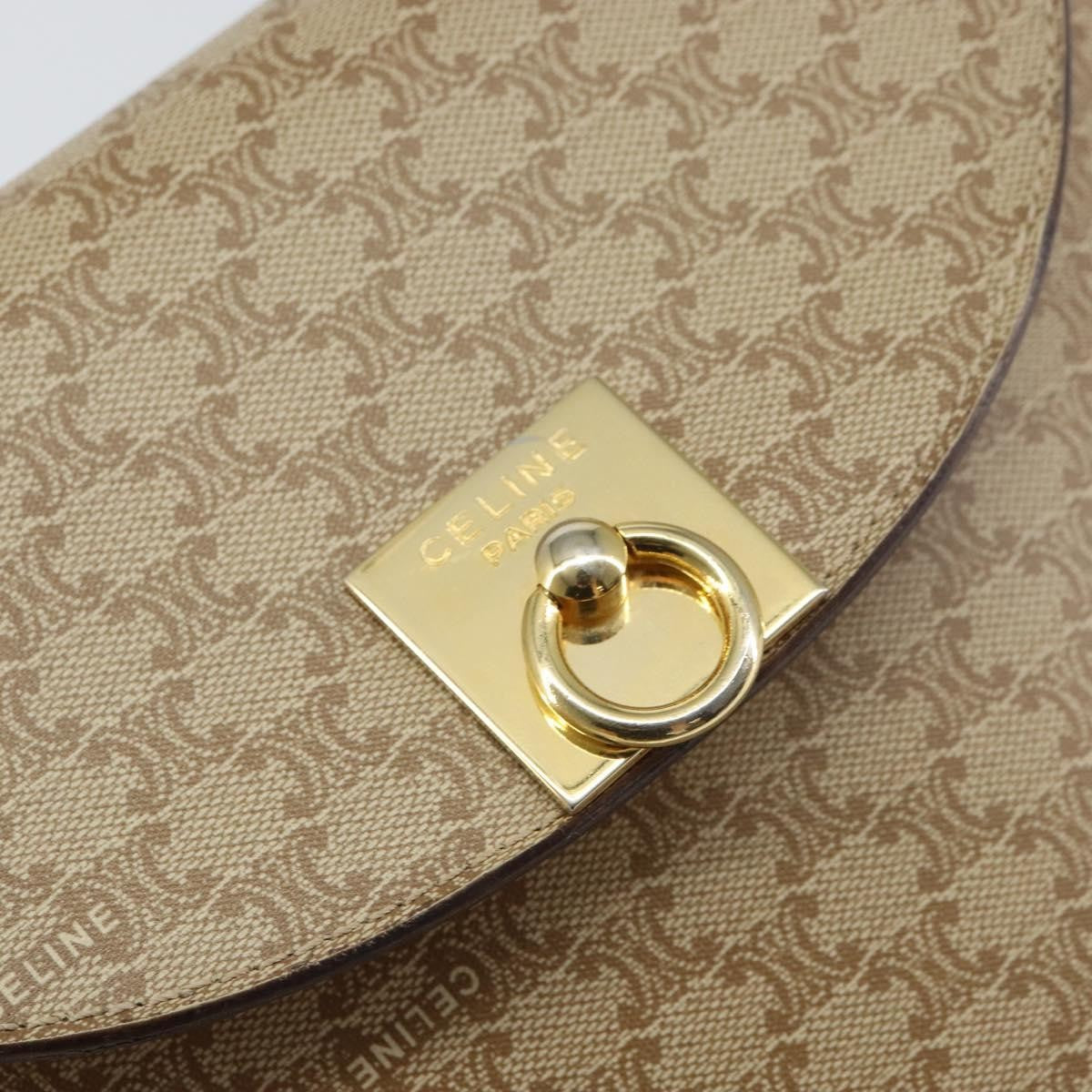 Celine Vintage Macadam Canvas Beige Canvas Shoulder Bag Bag (Pre-Owned)
