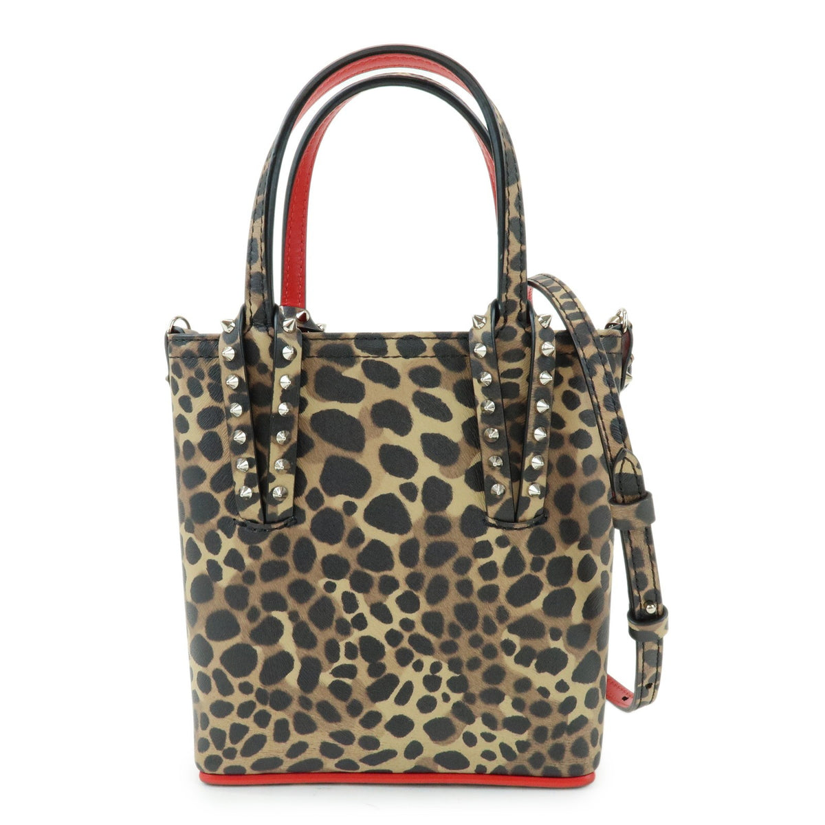 Christian Louboutin Cabata Leather Brown Leather Tote Bag Bag (Pre-Owned)