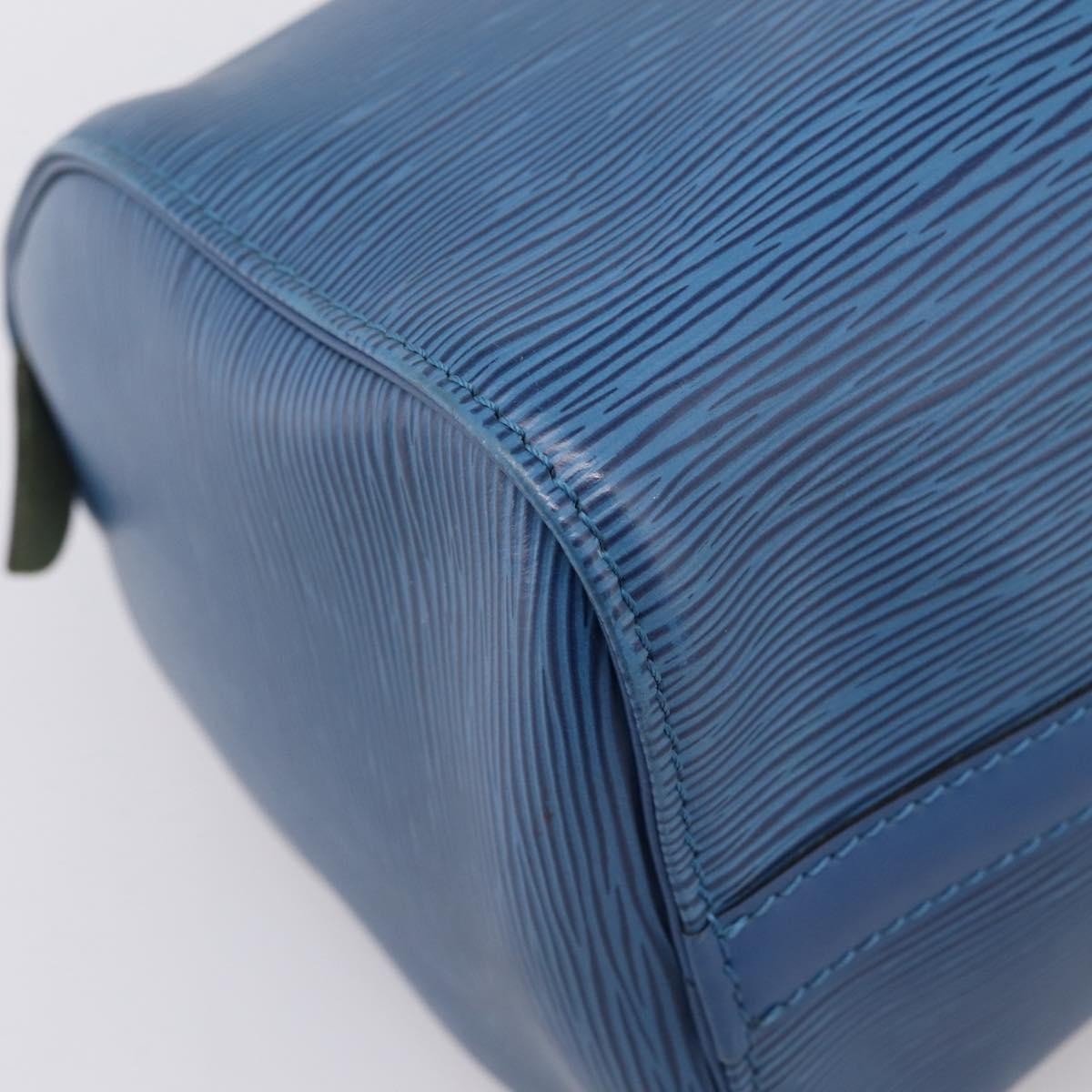 Louis Vuitton Speedy Epi Leather Blue Leather Handbag (Pre-Owned)