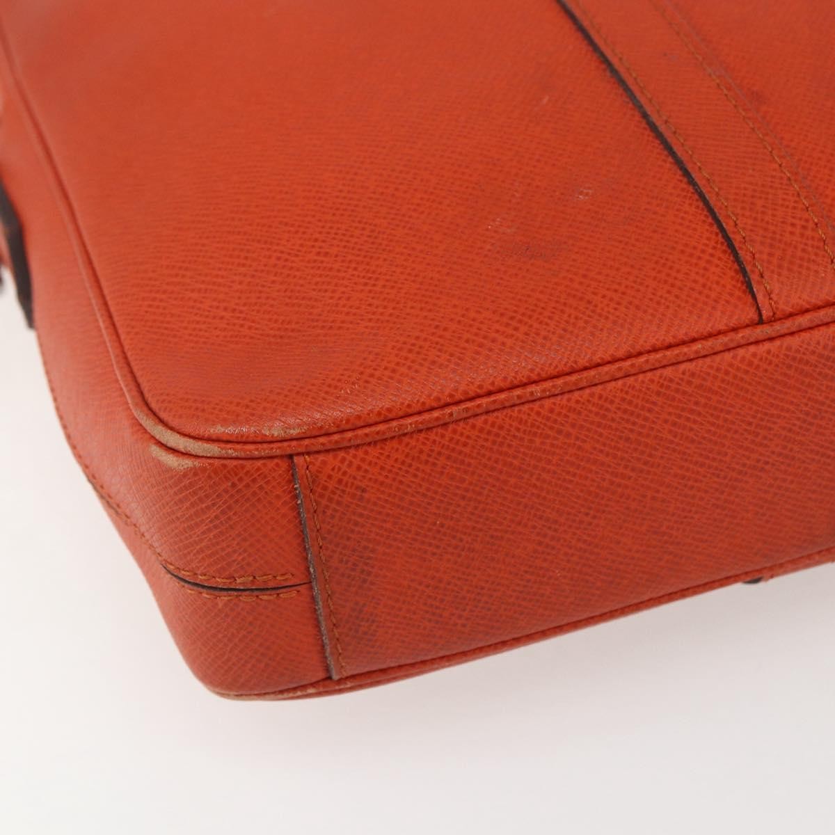 Louis Vuitton Porte-Documents Voyage Taiga Leather Orange Leather Briefcase Bag (Pre-Owned)