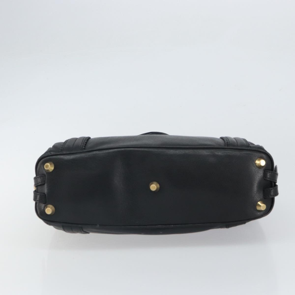 Chloe Irène Leather Black Leather Tote Bag Bag (Pre-Owned)