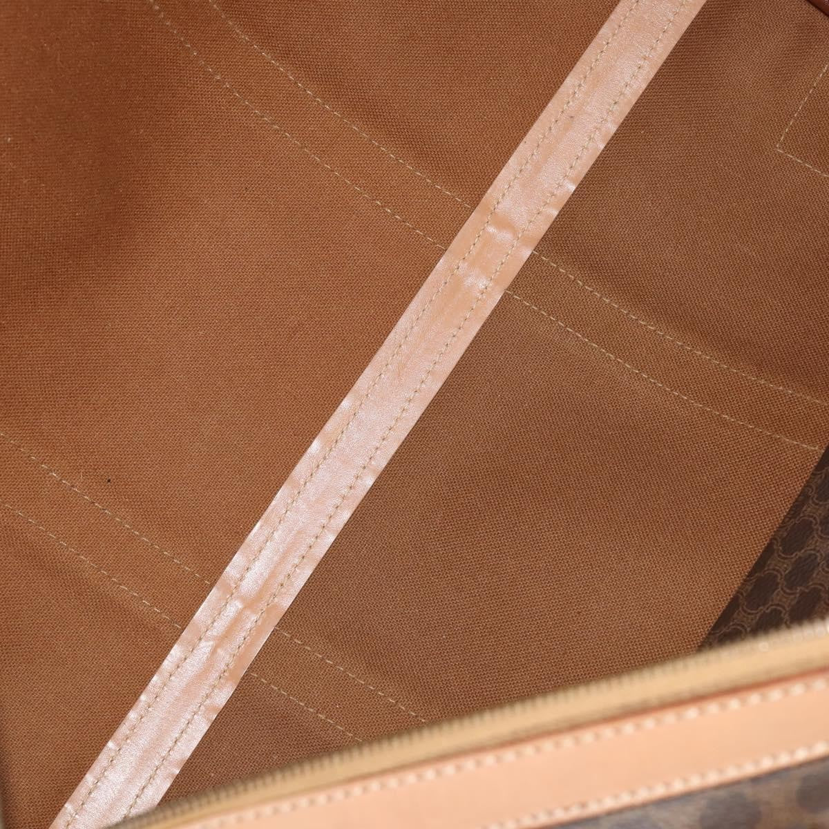Celine Vintage Duffle Canvas And Leather Brown Canvas Travel Bag Bag (Pre-Owned)