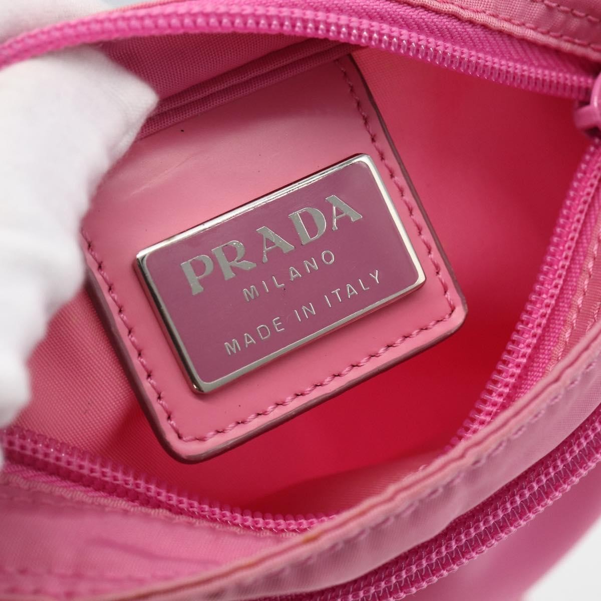 Prada Front Pocket Messenger Tessuto Pink Nylon Shoulder Bag Bag (Pre-Owned)