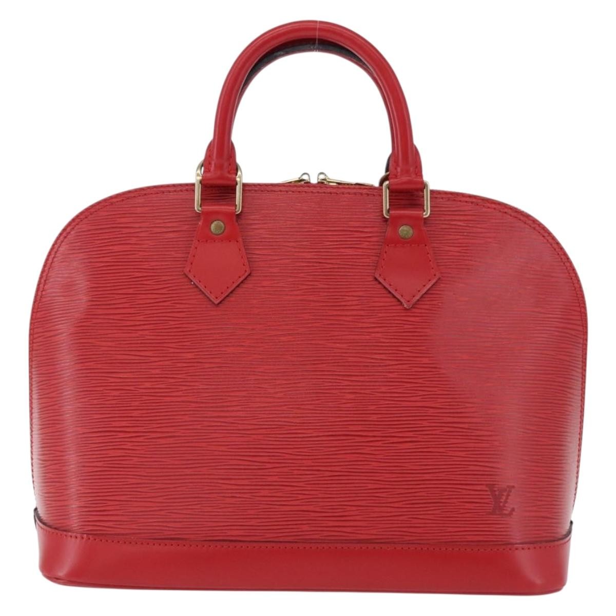 Louis Vuitton Alma Epi Leather Red Leather Handbag (Pre-Owned)