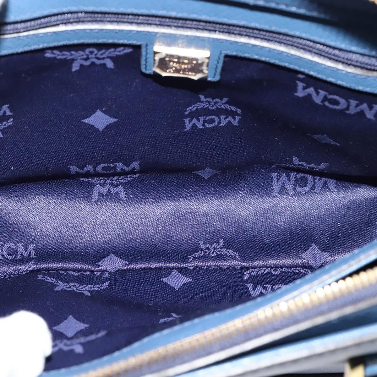 MCM Vintage Leather Blue Leather Handbag (Pre-Owned)