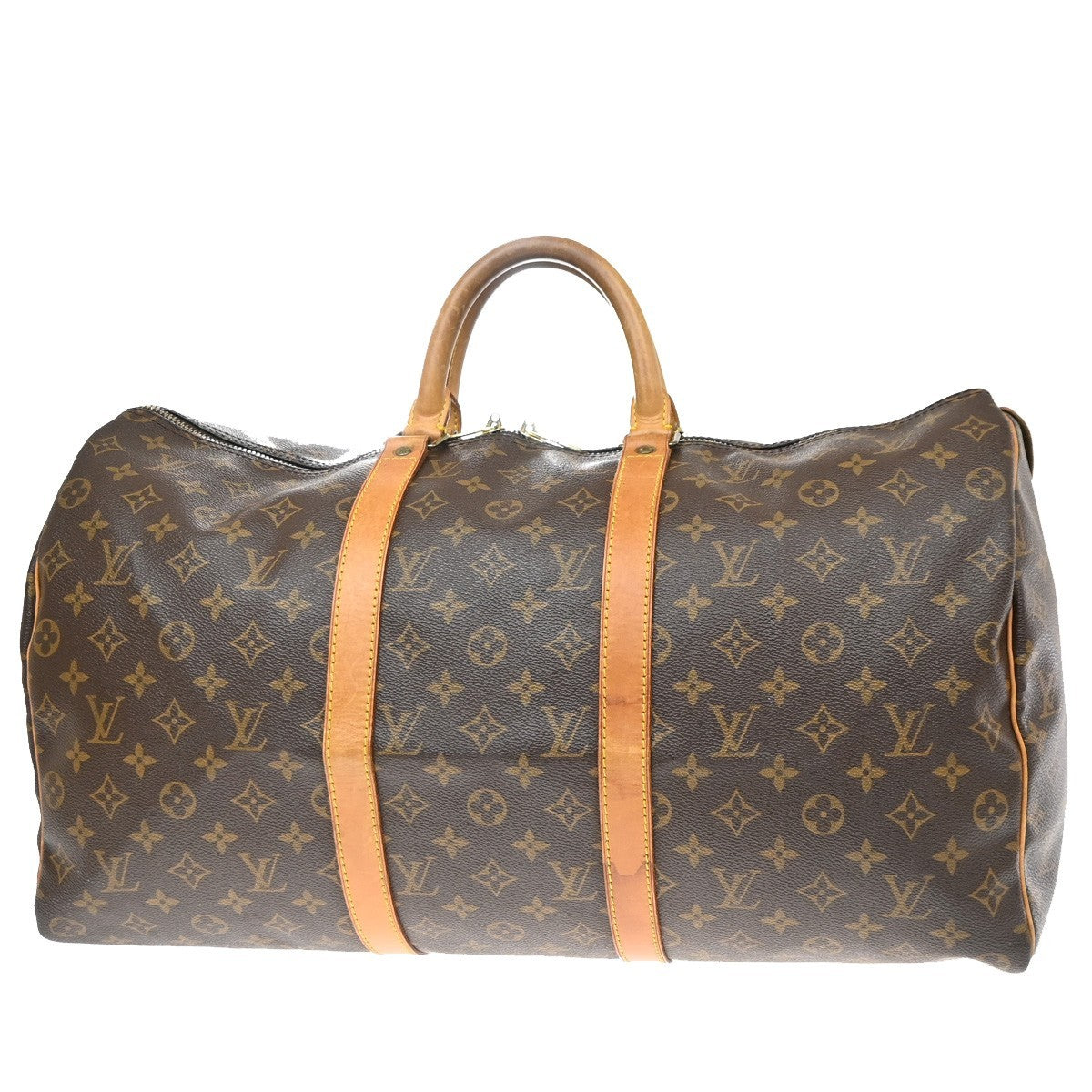 Louis Vuitton Keepall Monogram Brown Canvas Travel Bag Bag (Pre-Owned)