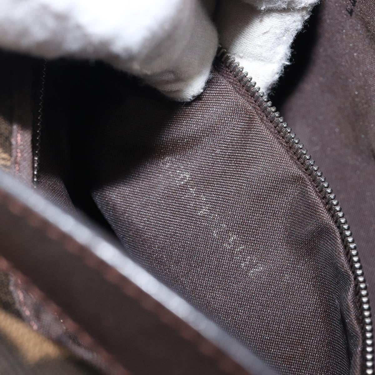 Fendi Mamma Baguette Zucca Jacquard Velvet Brown Canvas Shoulder Bag Bag (Pre-Owned)
