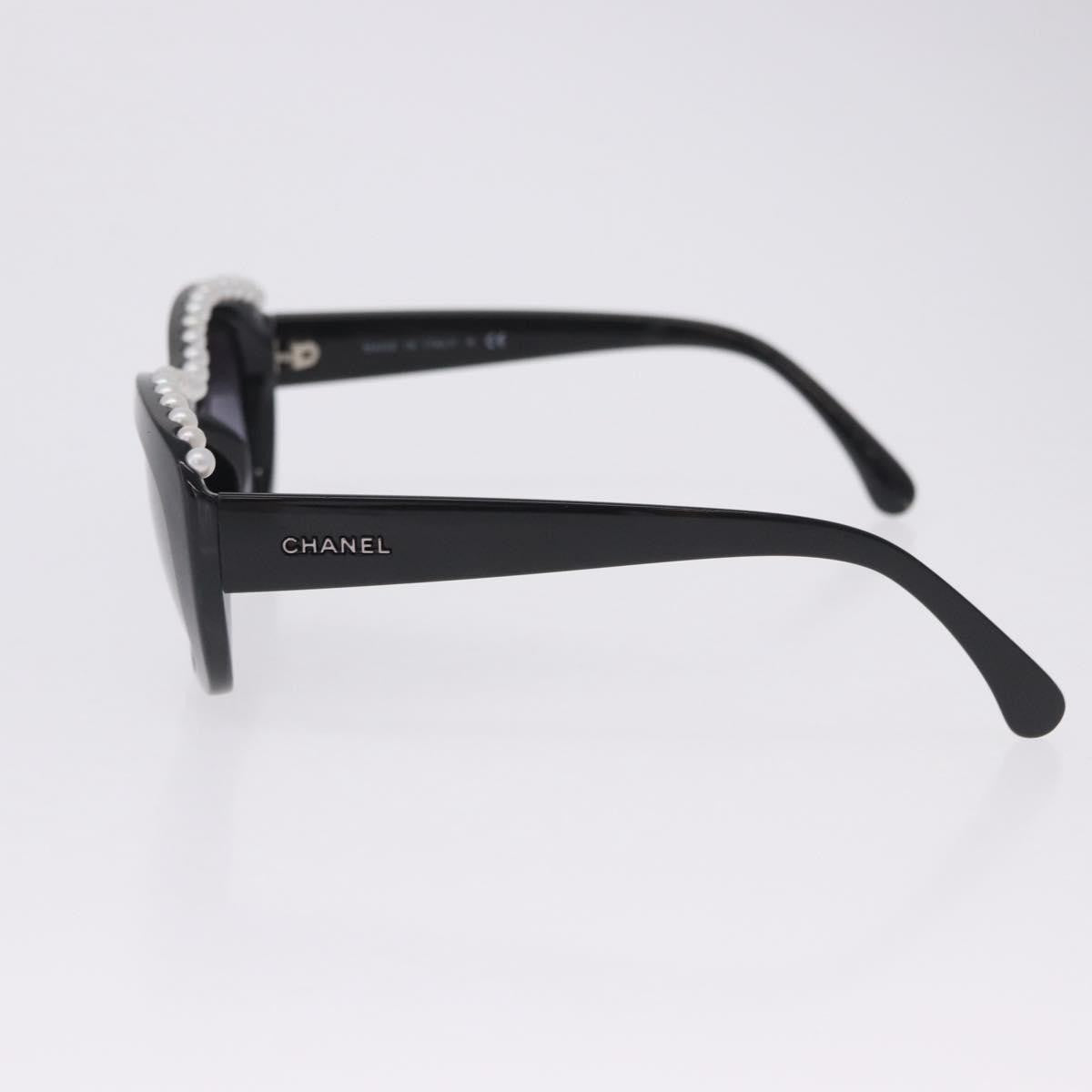 Chanel Cc Logo Matelasse Sunglasses Eye Wear Plastic Black Plastic Sunglasse Accessory (Pre-Owned)
