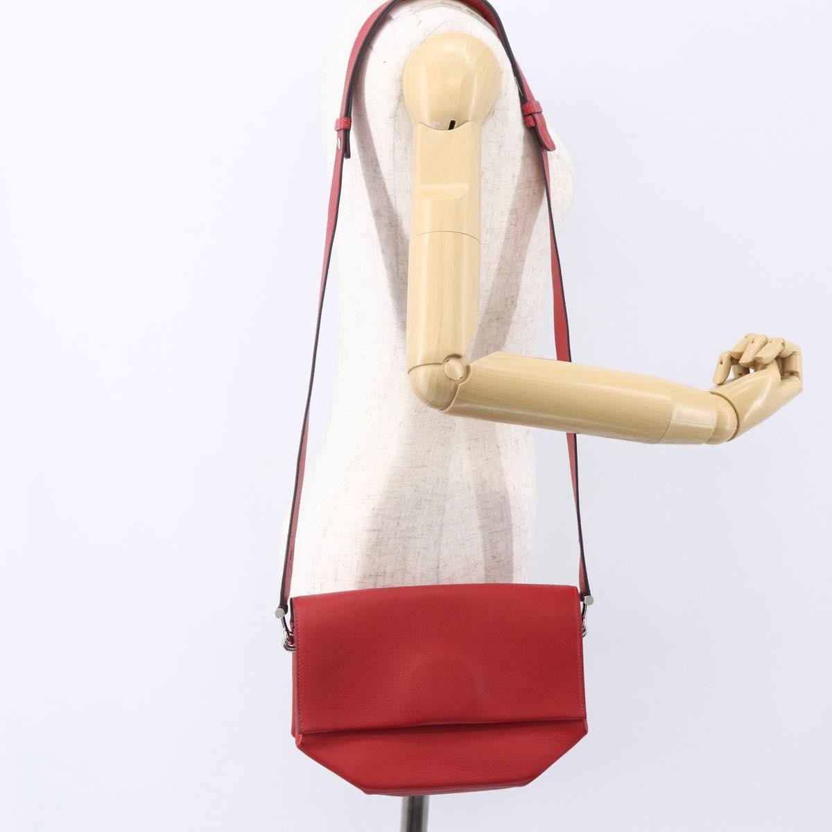 Hermes Opli Novillo Red Leather Shoulder Bag Bag (Pre-Owned)