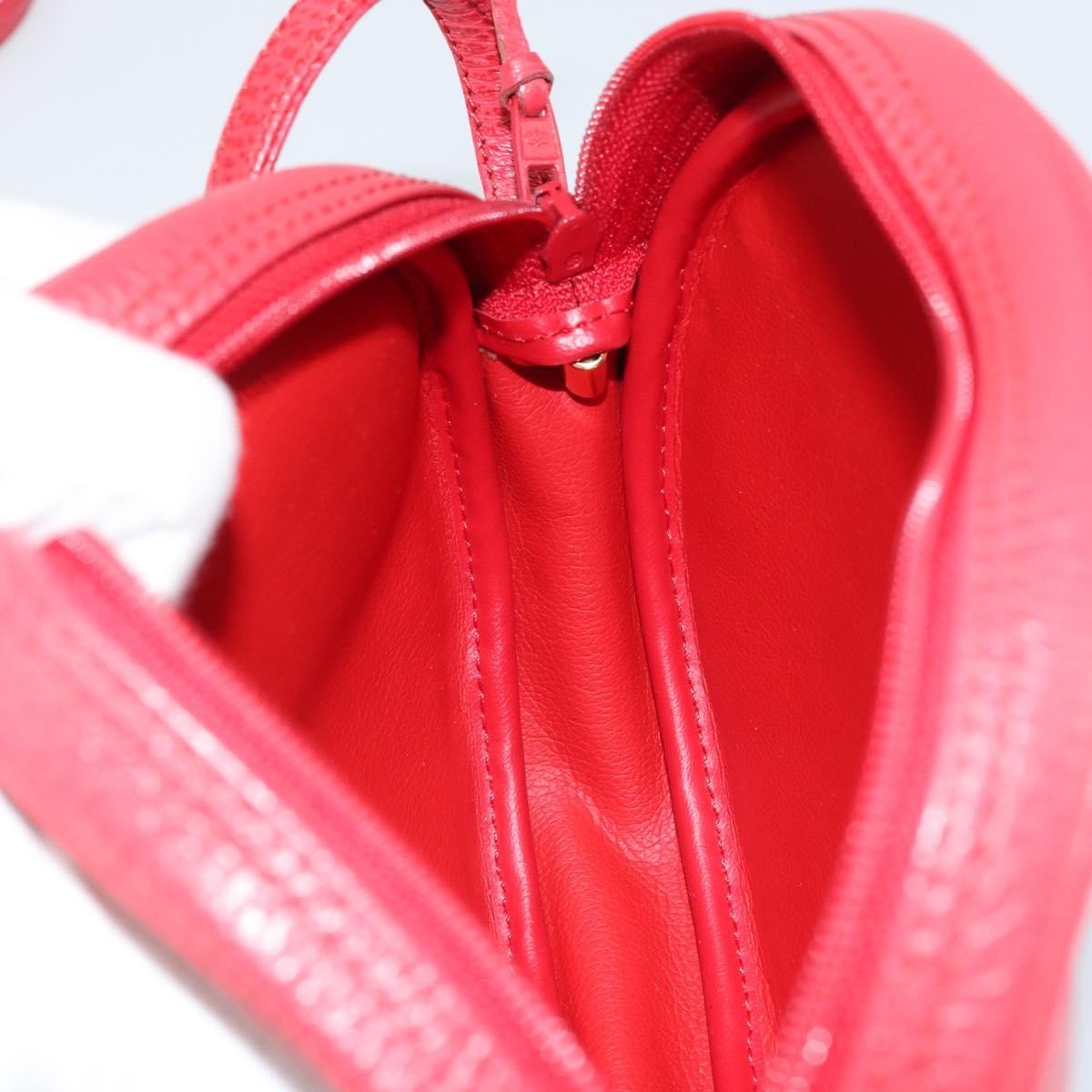 Christian Dior Vintage Leather Red Leather Shoulder Bag Bag (Pre-Owned)