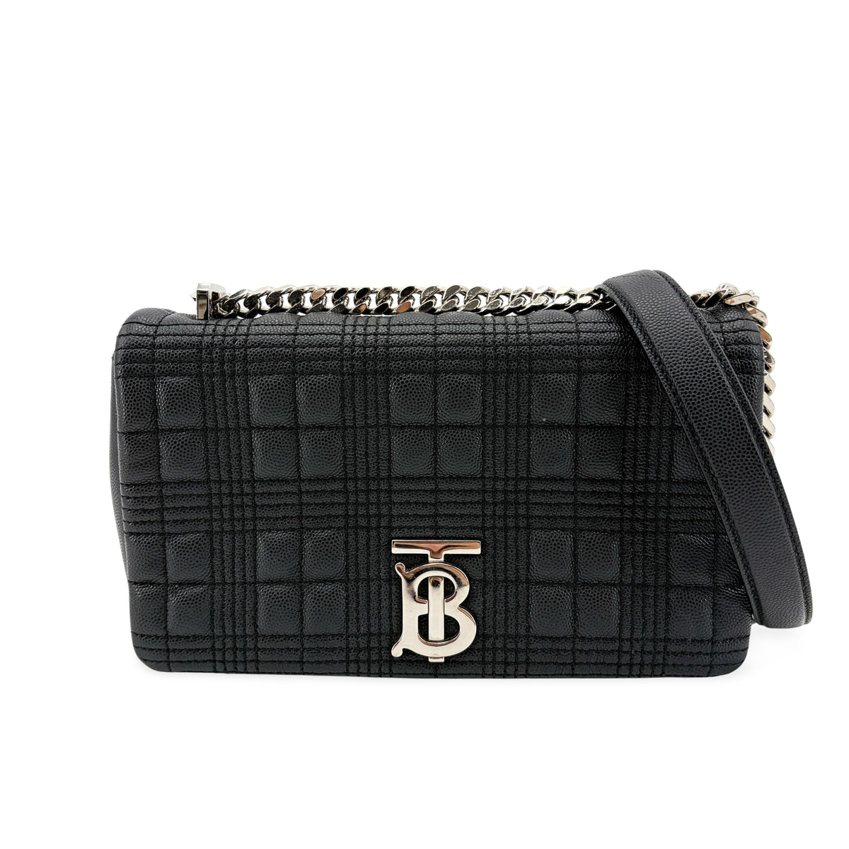 Burberry Lola Wallet On Chain Quilted Leather Black Calfskin Crossbody Bag Bag (Pre-Owned)