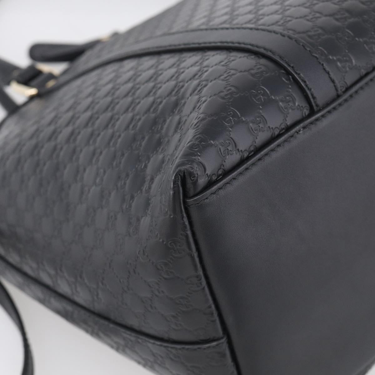 Gucci Guccissima Gg Leather Black Leather Handbag (Pre-Owned)
