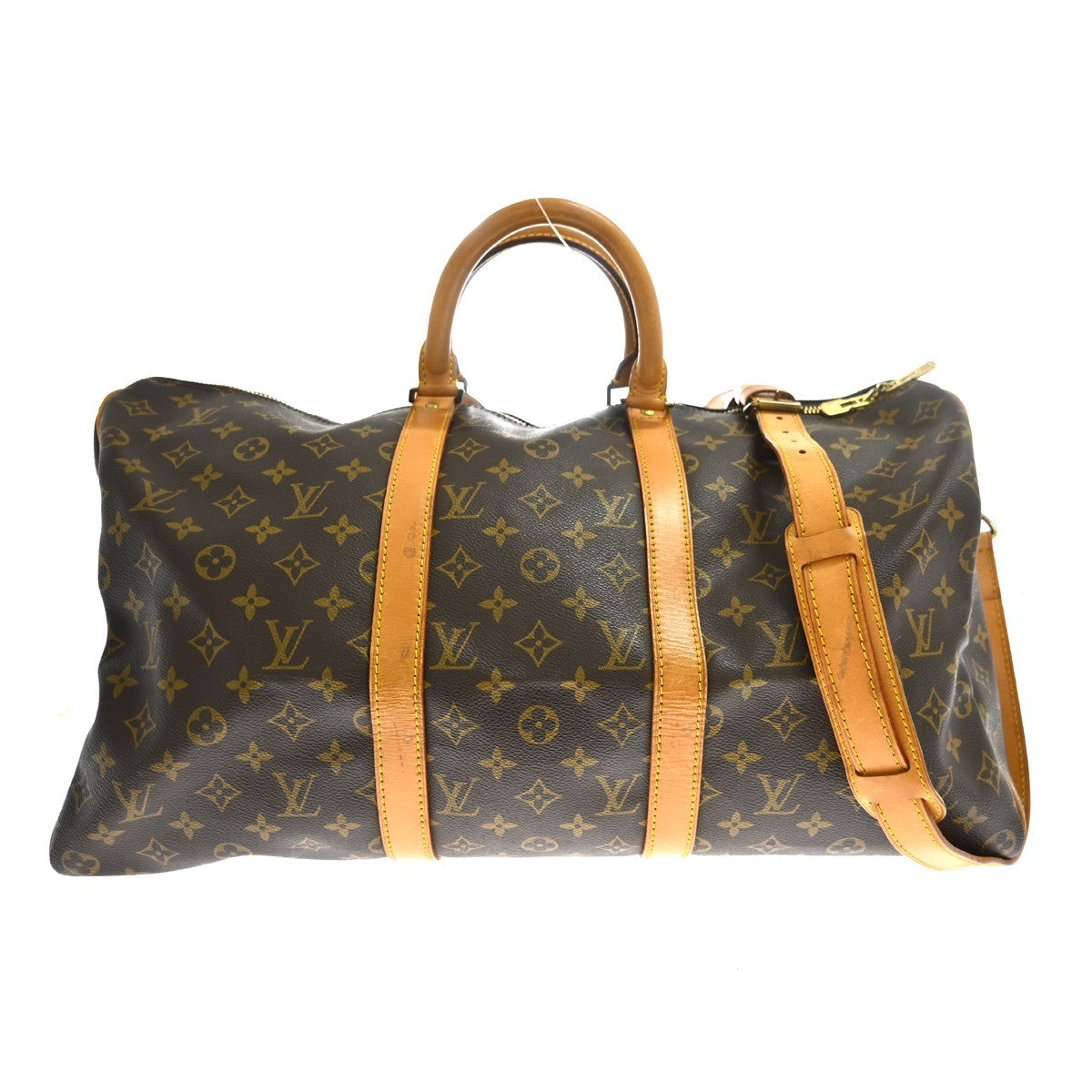 Louis Vuitton Keepall Bandouliere Monogram Canvas Brown Canvas Travel Bag Bag (Pre-Owned)