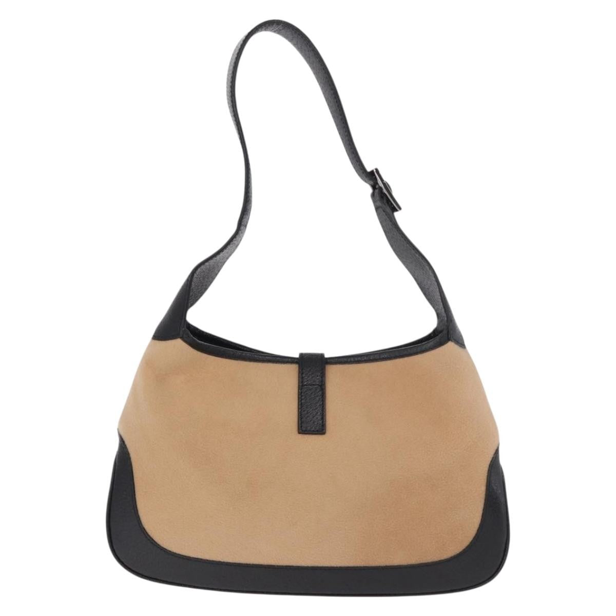 Gucci Jackie Hobo Gg Canvas And Leather Beige Cotton Shoulder Bag Bag (Pre-Owned)