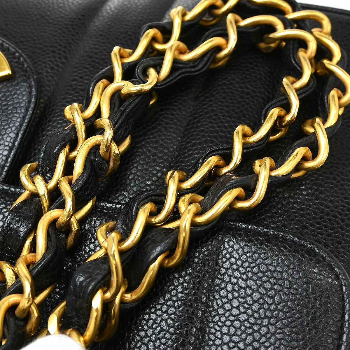 Chanel Classic Flap Vertical Quilted Caviar Black Calfskin Handbag (Pre-Owned)